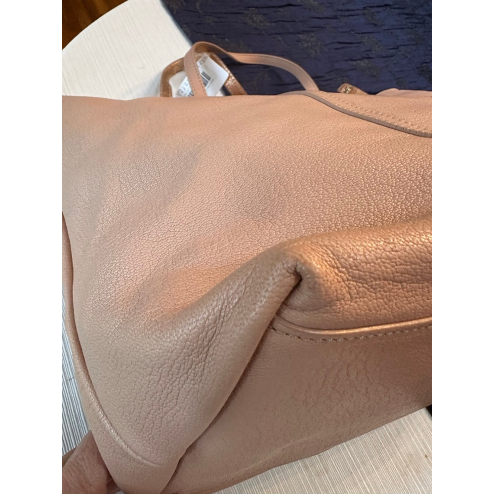 Jimmy Choo Blush Pink/Gold Leather Tote Bag - Picture 10 of 15